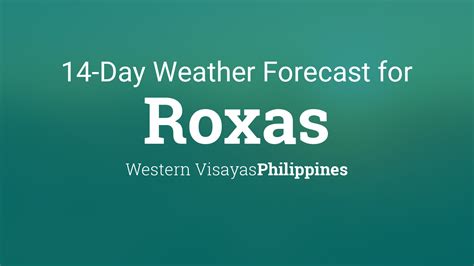ndrrmc weather forecast today|Roxas City, Capiz, Philippines Weather Forecast .